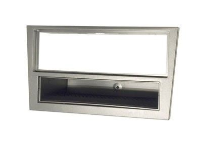 2-DIN frame Opel Agila, Corsa, Meriva met bakje, zilvergrijs