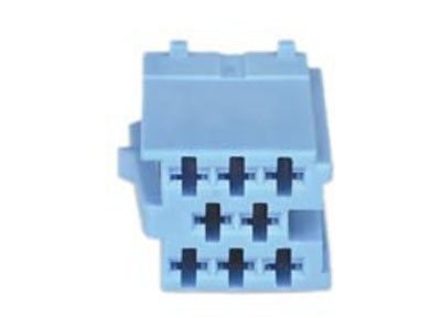 conn. mannelijk, 8-pin blue MINI ISO, 10 stuks
