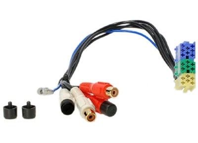 Audio adapterkabel 4x RCA F - 20pin mini iso geel/groen/blau