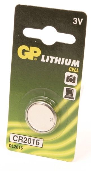 GP Lithium knoopcel CR2016, blister 1