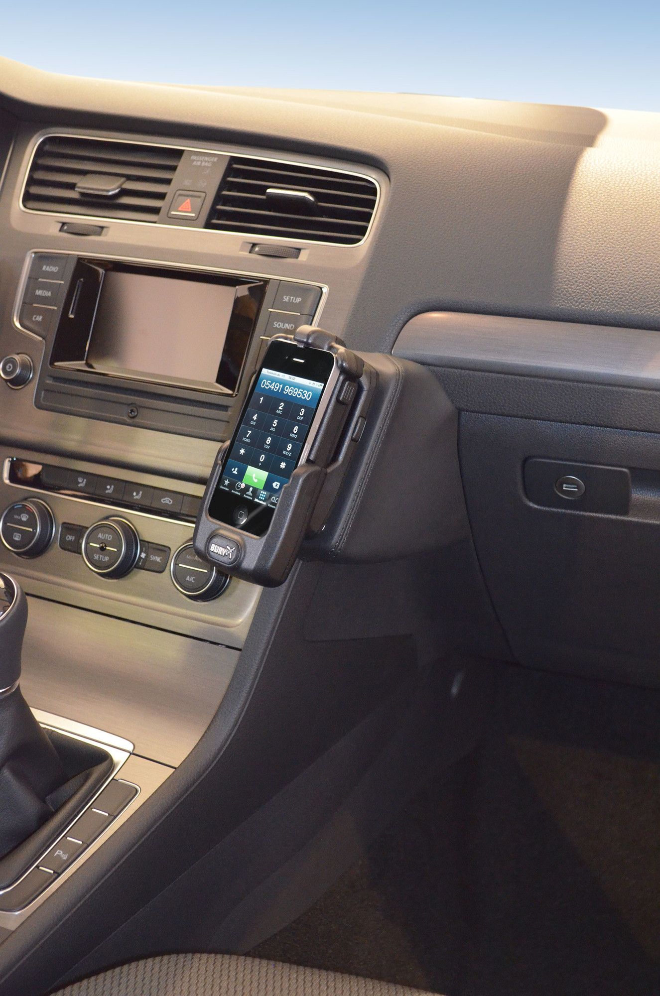 Kuda console VW Golf VII vanaf 11/2012- zwart