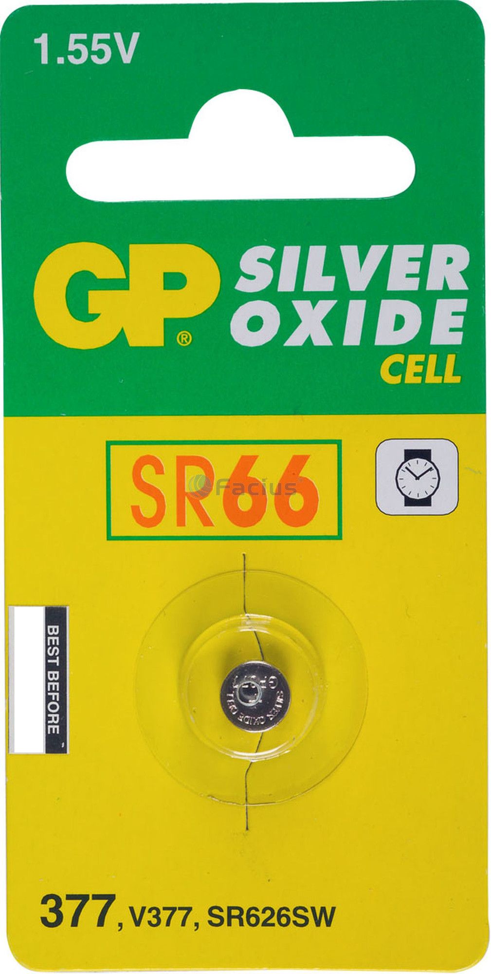 GP Horlogebatterij 377 (SR626SW) Low drain, blister 1