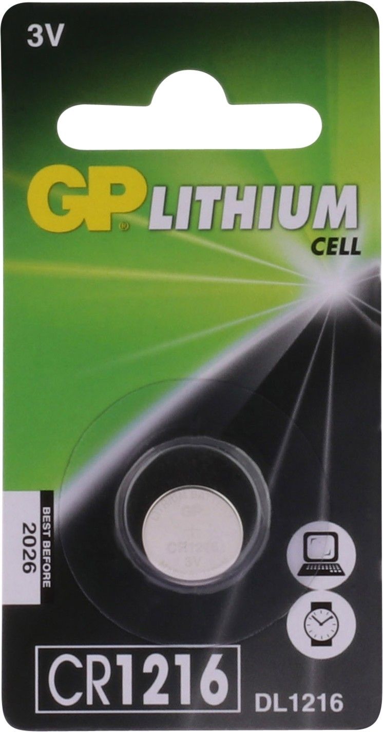 GP Lithium knoopcel CR1216, blister 1