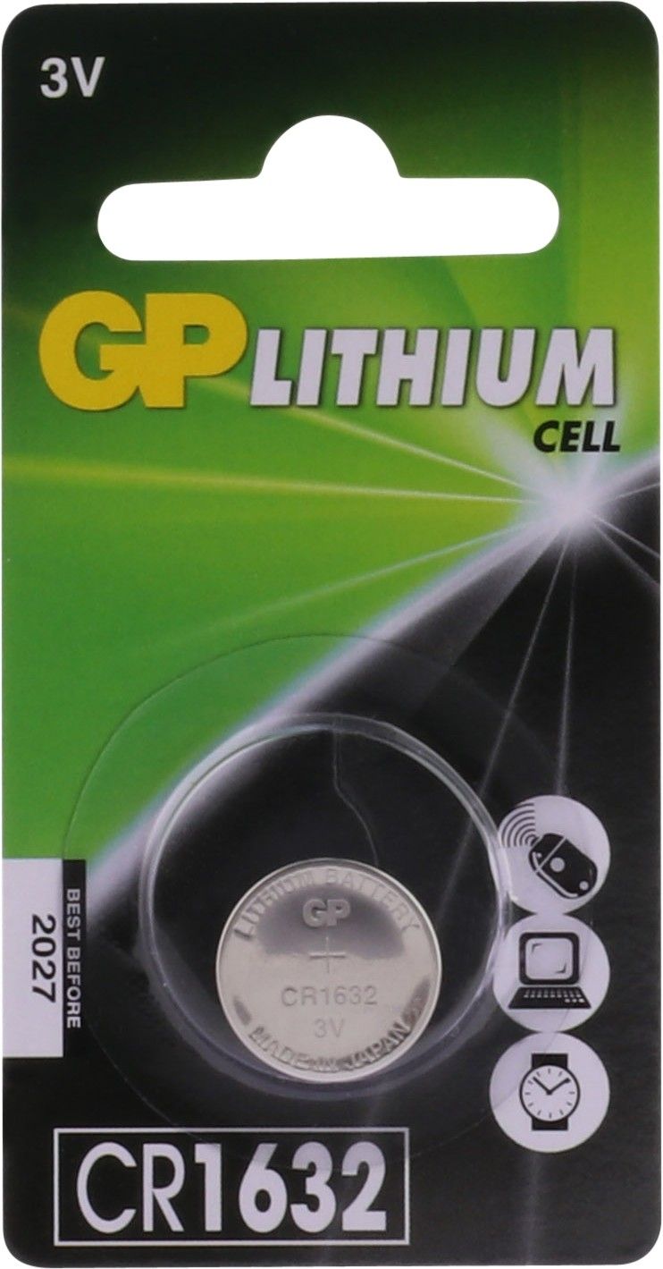 GP Lithium knoopcel CR1632, blister 1