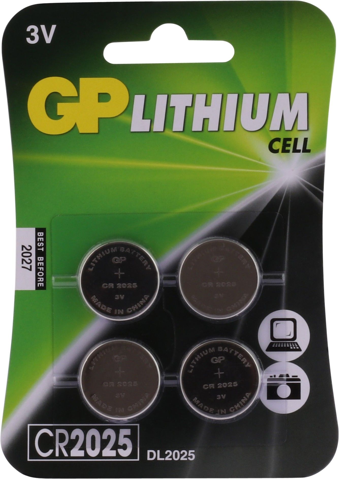 GP Lithium knoopcel CR2025, blister 1x4