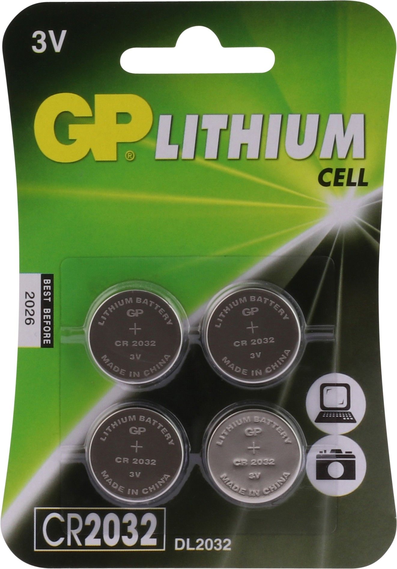 GP Lithium knoopcel CR2032, blister 1x4 (parrot mki)