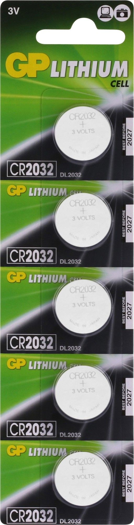 GP Lithium knoopcel CR2032, blister 5x1 (parrot mki)