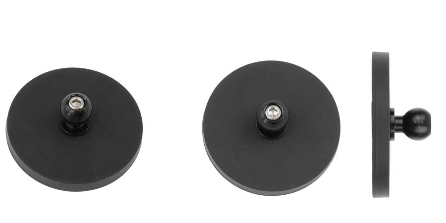 Magnetic mount, 88mm, with ball for pedestal mounts