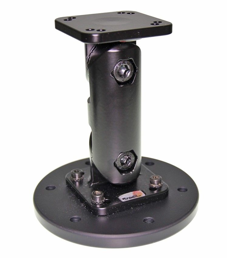 Pedestal Mount 4" L:124mm Round ø100mm, dik 9mm Black