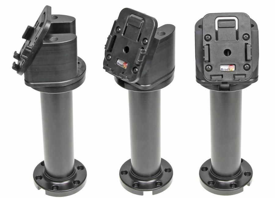 Pedestal Mount 6" for cable Kop 60° & MoveClip H:218mm Black