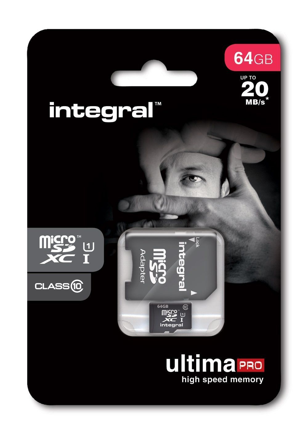 Integral MicroSDXC 64GB class 10 90MB/s incl. SD adapter