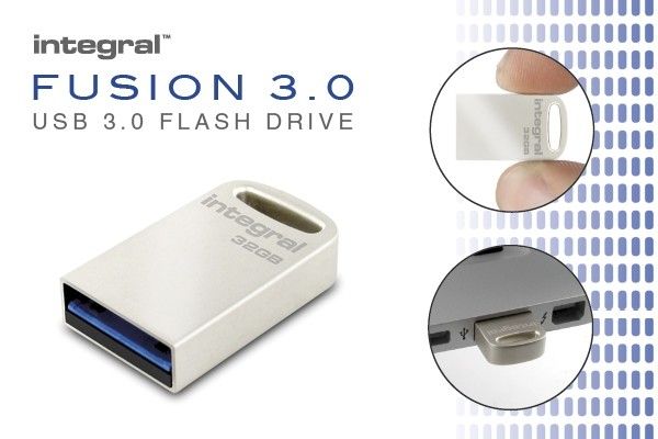 Integral 64GB usbA 3.0 Flash Drive Metal Fusion