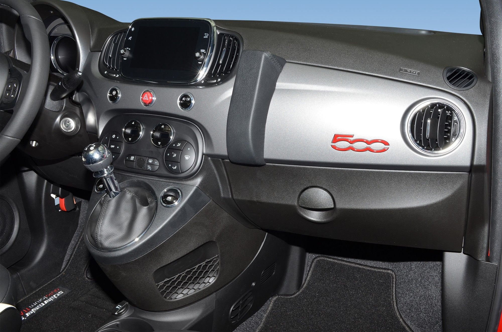 Kuda console Fiat 500 07/2015- Zwart