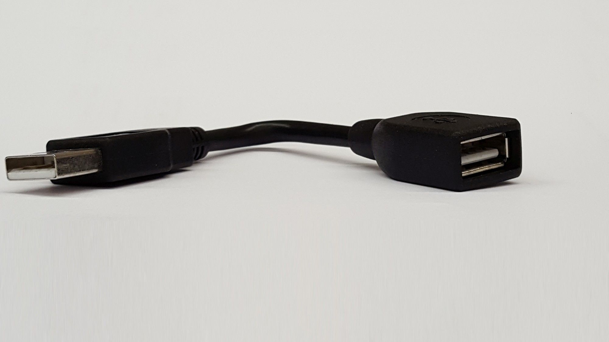 Adapterkabel usbA M - usbA F 0.15m zwart
