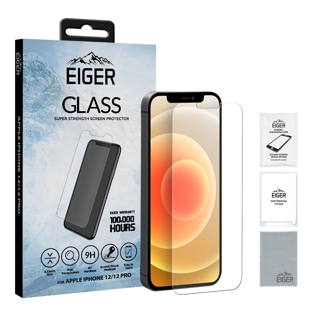 Eiger GLASS Screen Protector Apple iPhone 12/12 Pro