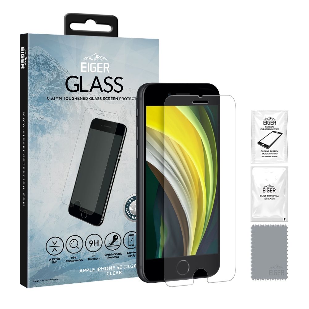 Eiger GLASS Screen Protector Apple iPhone SE 2020- clear