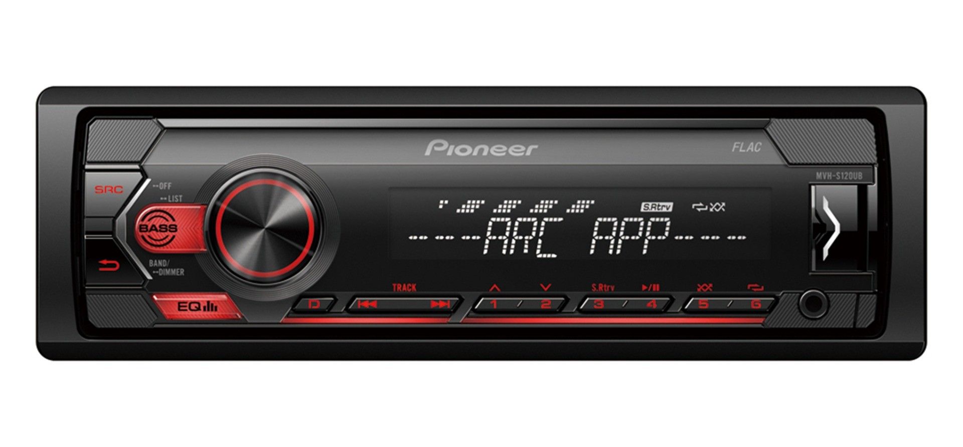 Pioneer MVH-S120UB  Receiver 1DIN USB rood