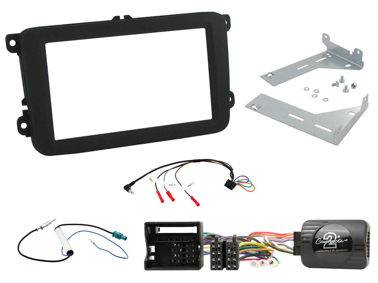 2DIN KIT VW EOS 06-16, Golf, Tiguan 03-13 zwart