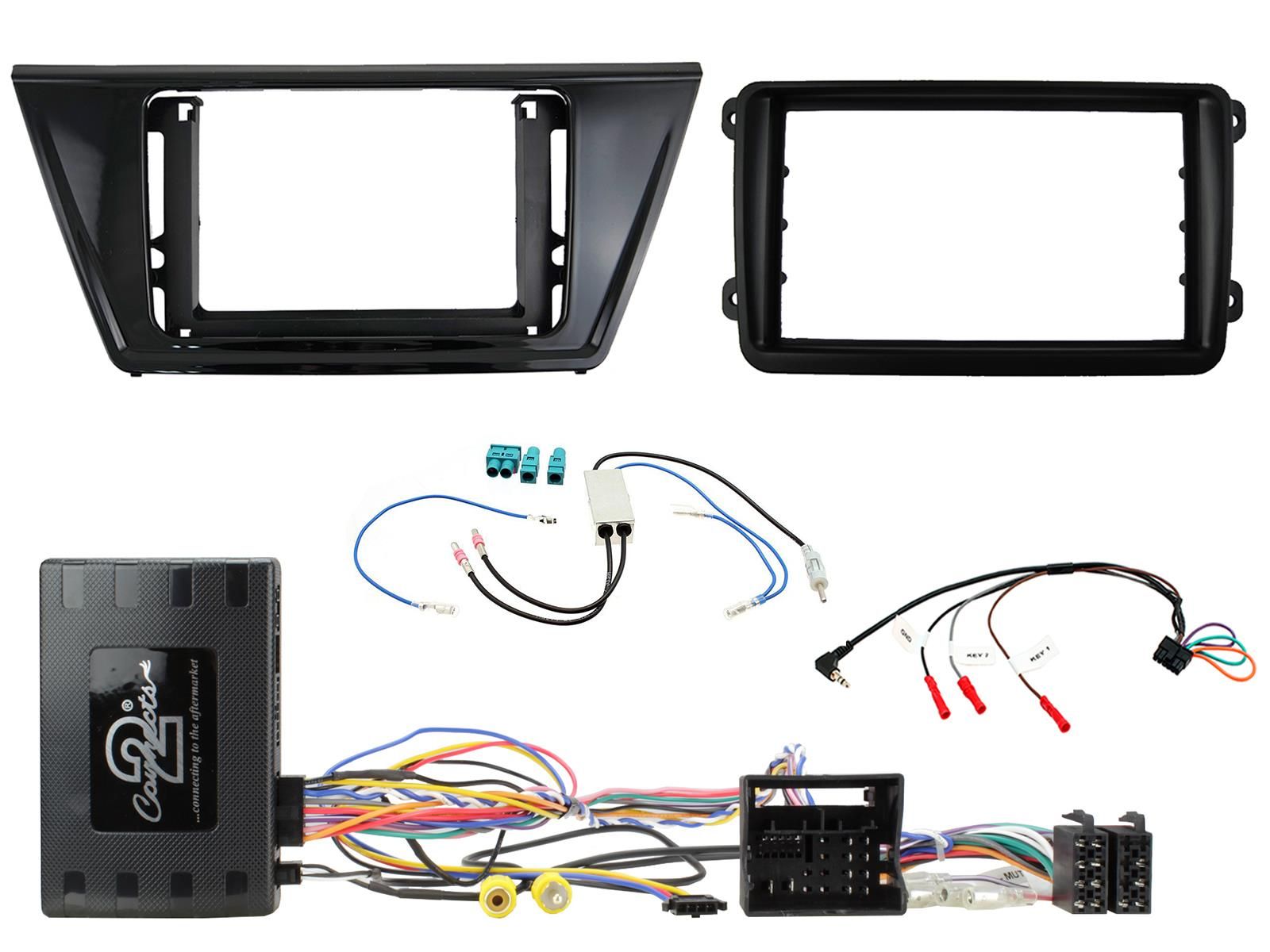 2DIN KIT VW Touran (5T) 16- met OEM MIB II, piano zwart