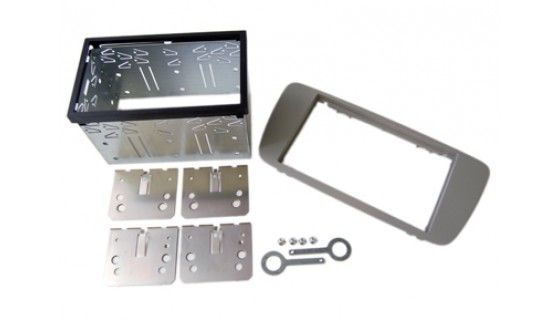 2-DIN frame Seat Ibiza 08-14 metaal, licht-grijs