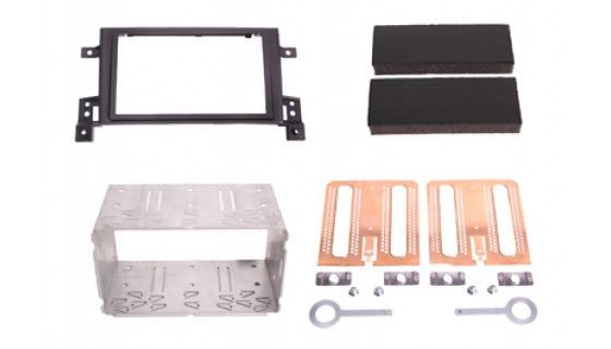 2-DIN frame Suzuki Grand Vitara 05-15 met metaal, zwart