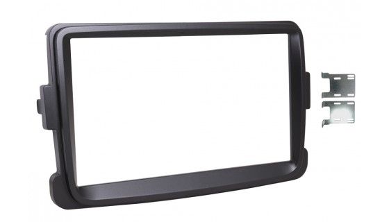 2-DIN frame Dacia Duster, Logan, Sandero, Dokker 12-21 zwart