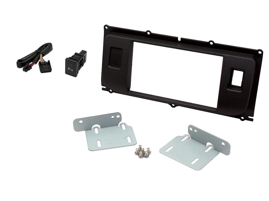 2-DIN frame LR RR Evoque 11- + pdc b tot 5" display, zwart