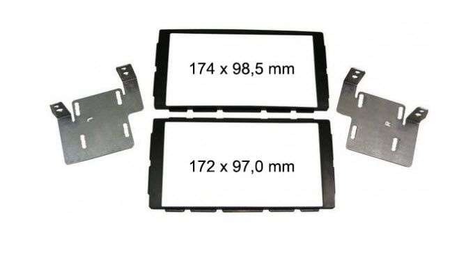 2-DIN frame Nissan Juke 14-19 piano zwart