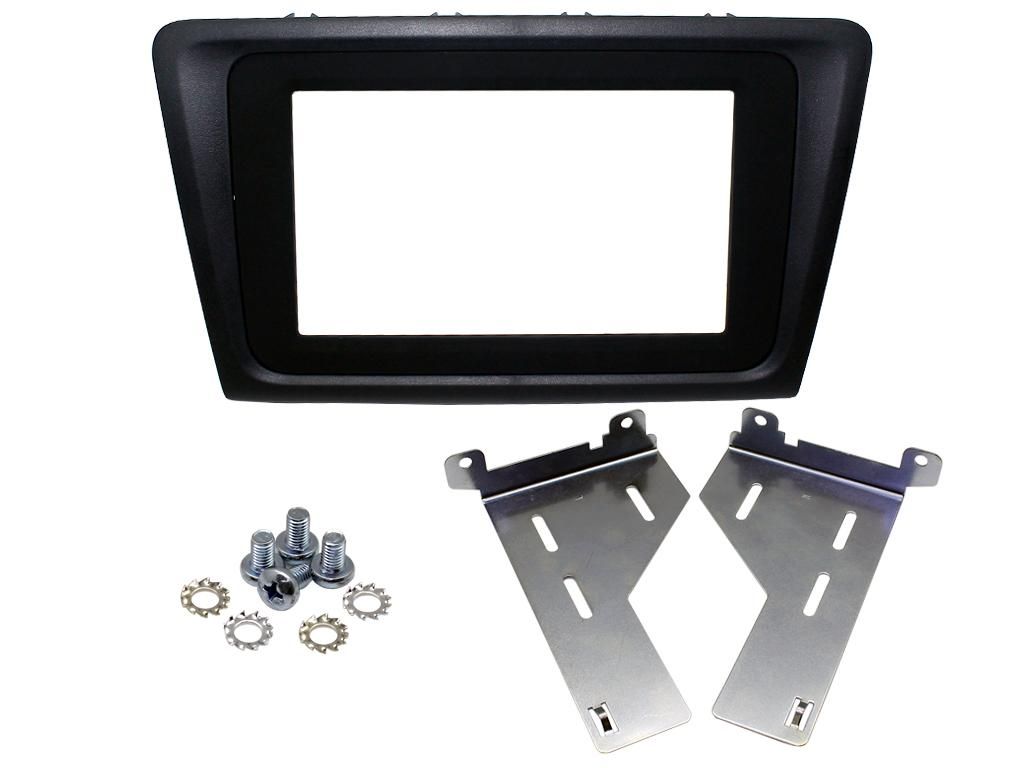 2-DIN frame Skoda Rapid 12-19 zwart