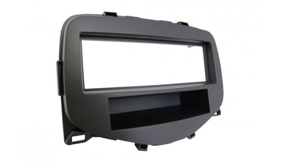 2-DIN frame Citroen C1, 108, Aygo 14- met bakje, zwart
