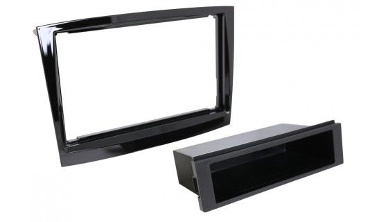 2-DIN frame Fiat Doblo 15- met bakje, piano zwart