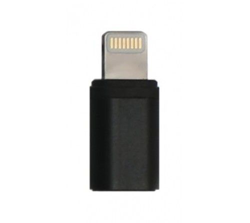 Kabeladapter micro-usb F - lightning Bury 0.02m zwart