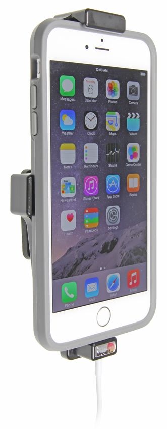 Brodit holder Apple iPhone 8 Plus/Xs Max m/skin lightn >USB