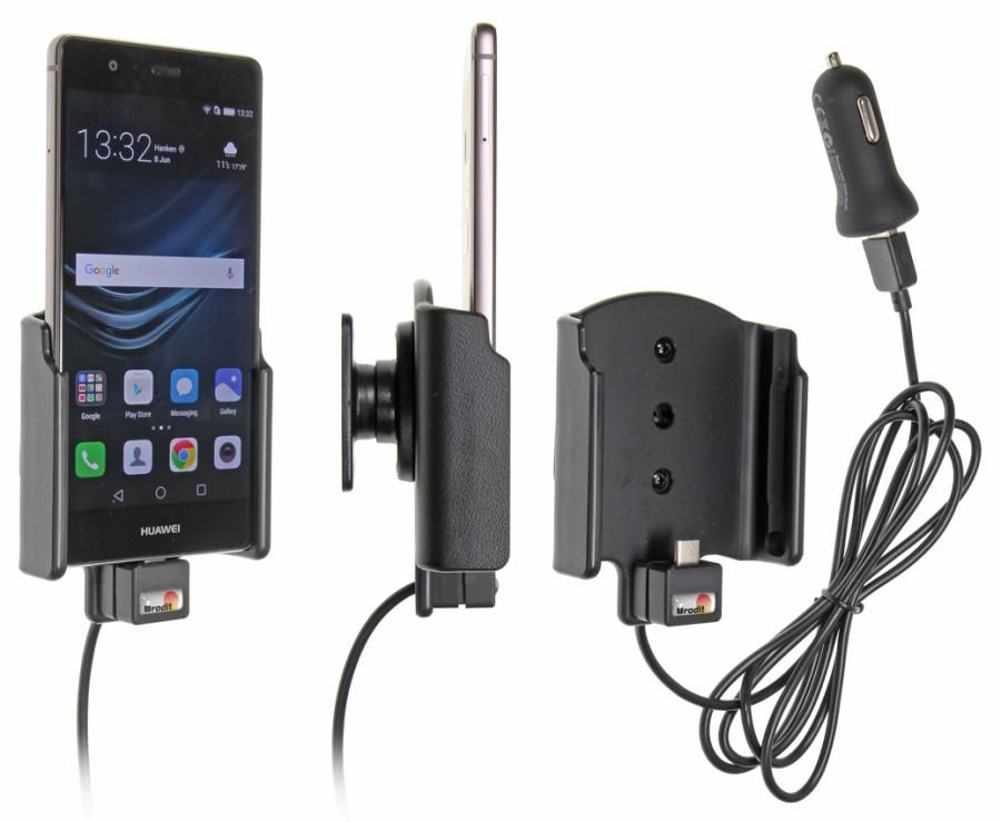 Brodit houder/lader Huawei P9 USB sig.plug
