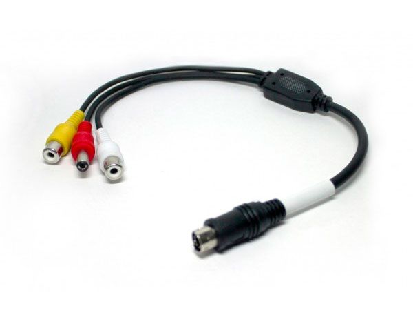 MXN ADP-2 adapterkabel 4 pin (m) - 2 x RCA (f) + Power (f)