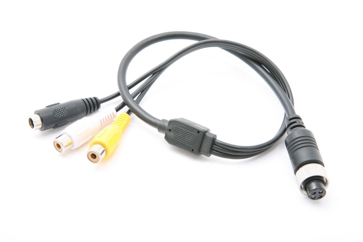 m-use adapterkabel 2x RCA (f) + 1 x Power (m) - 4-PIN (f)