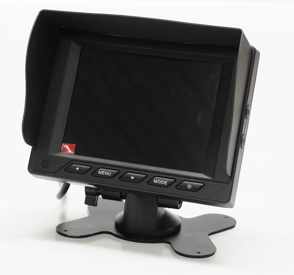 m-use opbouw monitor 5" wide screen 2x AV 12/24V 4-pin LCD