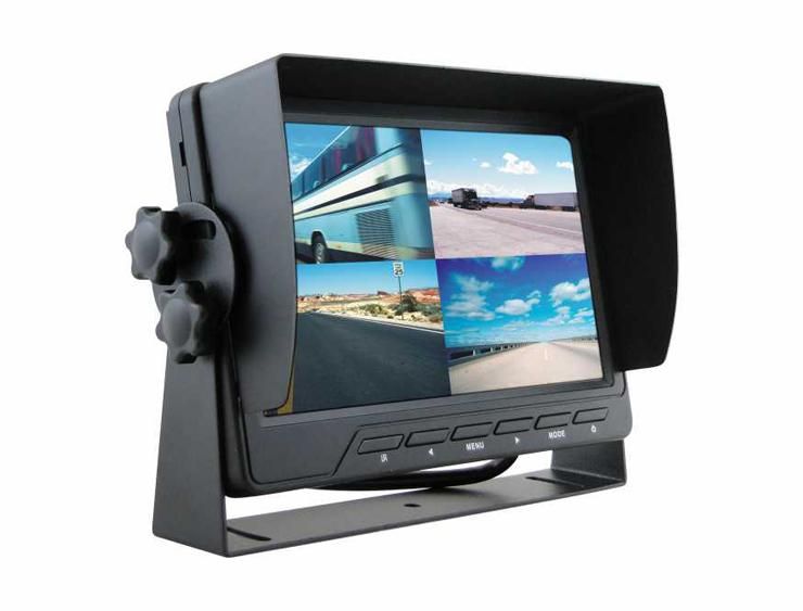 m-use opbouw monitor 7" split screen 4x AV 12/24v TFT-LCD
