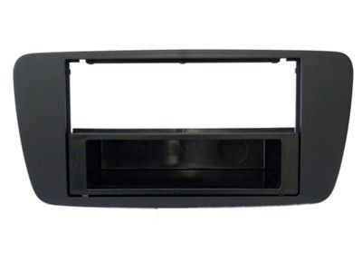 1-DIN frame Seat Ibiza 08-14 met bakje, metallic zwart