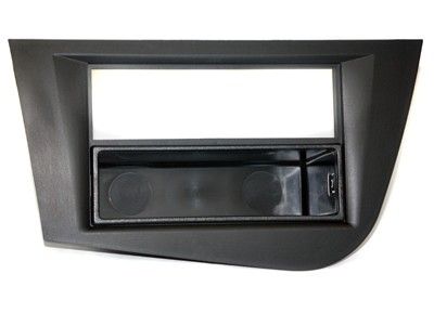 1-DIN frame Seat Leon 05-12 met bakje, zwart