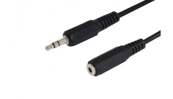 Audio kabel 3.5mm Jack F - 3.5mm Jack M stereo 2.5m