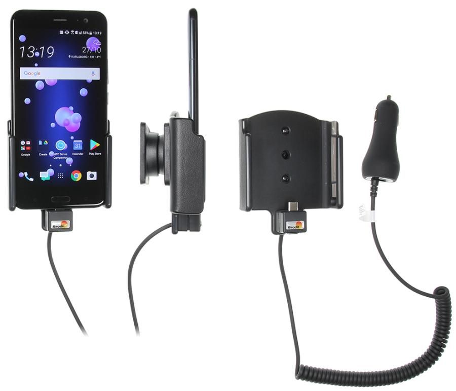 Brodit holder/charger HTC U11 cig.plug