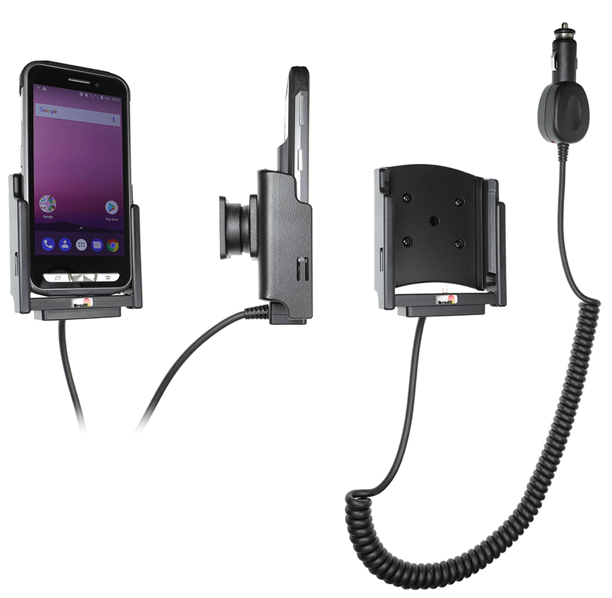 Brodit holder/charger Point Mobile PM45 cig plug 2x size bat