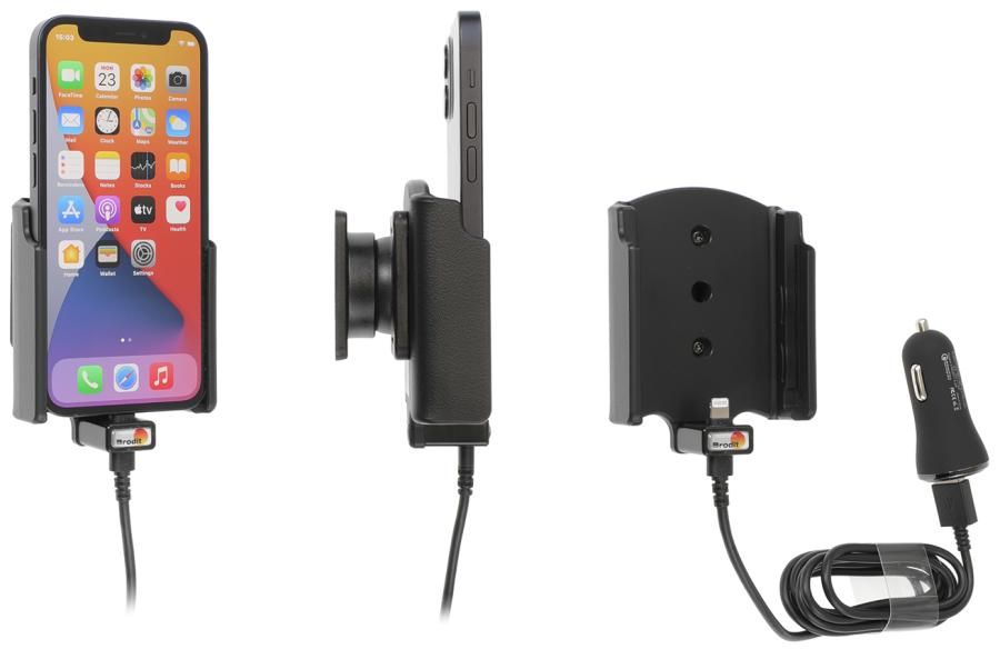 Brodit Active holder Apple iPhone 12 Mini USB cig.plug
