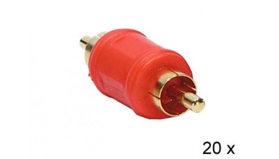 Audio adapter RCA M - RCA M rood 20 stuks