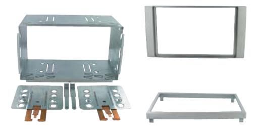 2-DIN frame Ford C-Max, Fiesta, Focus, Kuga, S-Max 07- zilvr