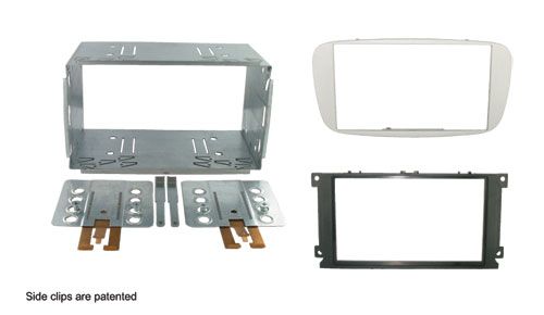 2-DIN frame Ford C-Max, S-Max 06-, Focus 07- zilver