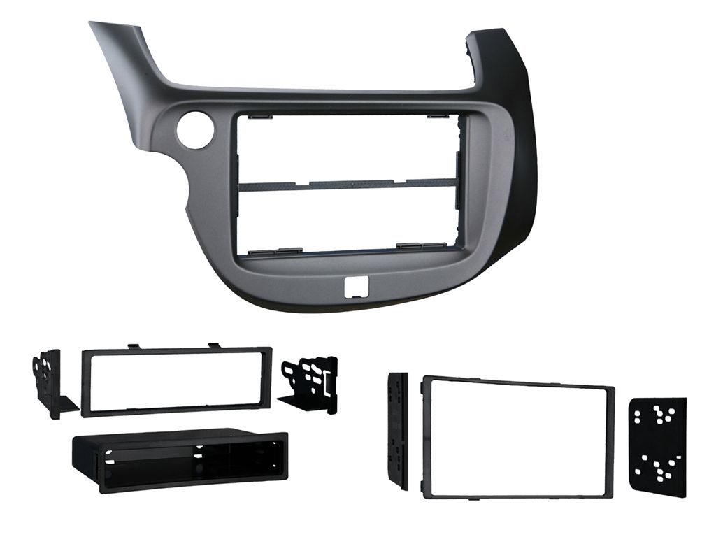 2-DIN frame Honda Jazz 09-14, zilver