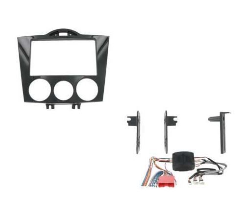 2-DIN frame Mazda RX-8 04-08 met amp retention, piano zwart