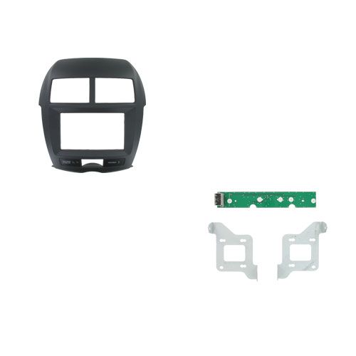 2-DIN frame Mitsubishi ASX 10-12, zwart